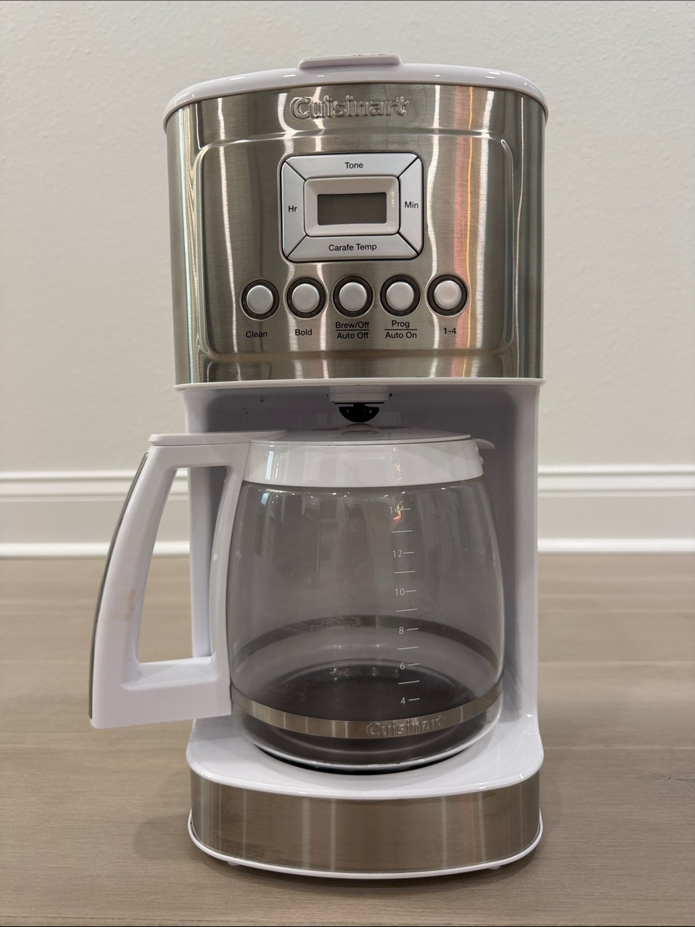 Cuisinart 14-Cup Programmable Coffee Maker White/Stainless Steel - DCC-3200WNAS